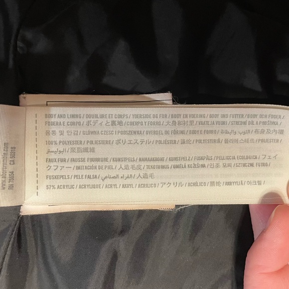 Abercrombie&Fitch women’s size M black hooded mid-length puffer coat - Picture 9 of 10